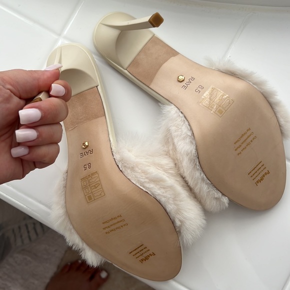 RAYE the Label White Faux Fur Heel - Picture 6 of 8